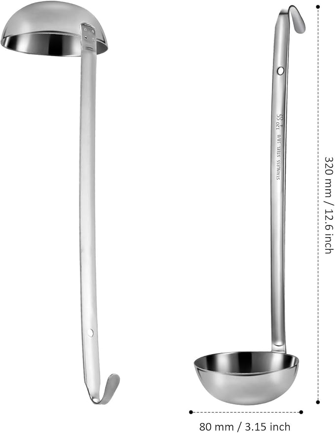 meekoo 3 Pieces Stainless Steel Ladle Soup Handle Ladle - Image 2