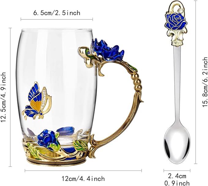 OEAGO Gifts for Mom Women Mothers Day Glass Coffee Enamels Mug Best Birthday - Image 2