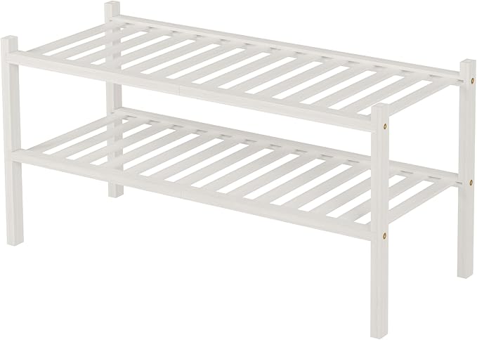 ROMGUAR CRAFT 2 Tier Bamboo Shoe Rack - Image 8
