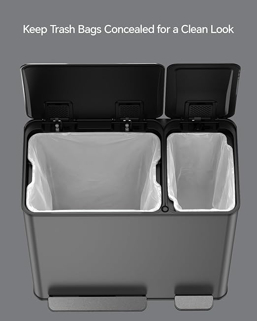 Lovewind Dual Trash and Recycling Bins - Image 7