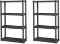 Sterilite 2-Pack 4 Shelf Unit, Heavy-Duty Shelving Storage and Utility Rack by Sterilite