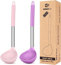 Pack of 2 Ladle Spoon, Silicone Large Spoon by BUNDLEPRO