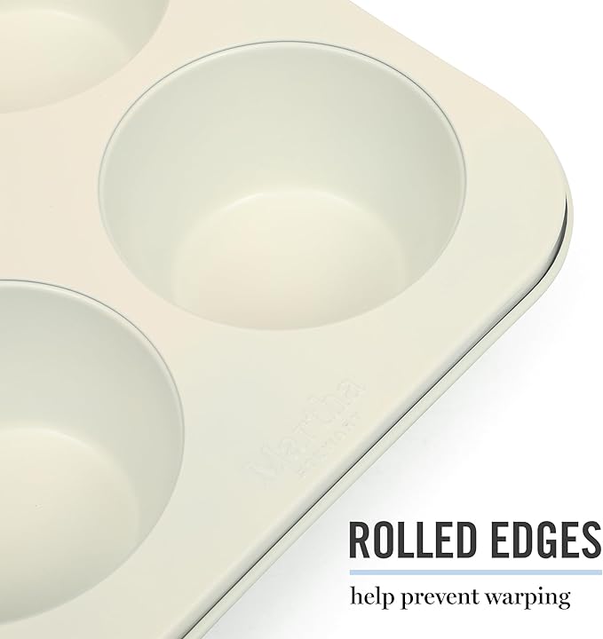 Martha Stewart Gallen 6 Cup Nonstick Carbon Steel Muffin and Cupcake Pan - Image 5
