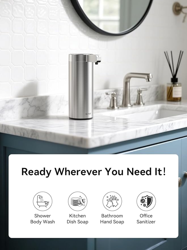 SUNLY Touchless Automatic Soap Dispenser – Clog-Free Pump, 0.2s Fast Sensor - Image 8