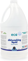 Eco Dishwashing Liquid, Unscented, 1 Gallon, Plant-based Dish Soap, Concentrated, Fragrance Free, Biodegradable, Grease Cutting Formula, Bulk Dish Soap Refill, Eco Friendly Dishwashing