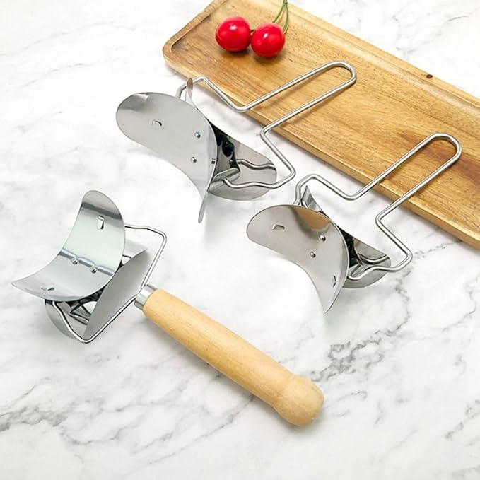 Stainless Steel Large Dumpling Skin Dough Circle Roller Machine Cutters Home - Image 5
