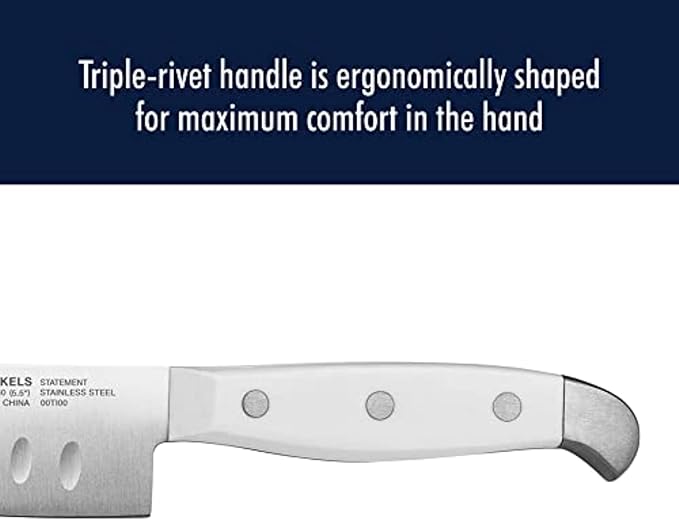 HENCKELS Statement Razor-Sharp 15-Piece White Handle Knife Set - Image 8