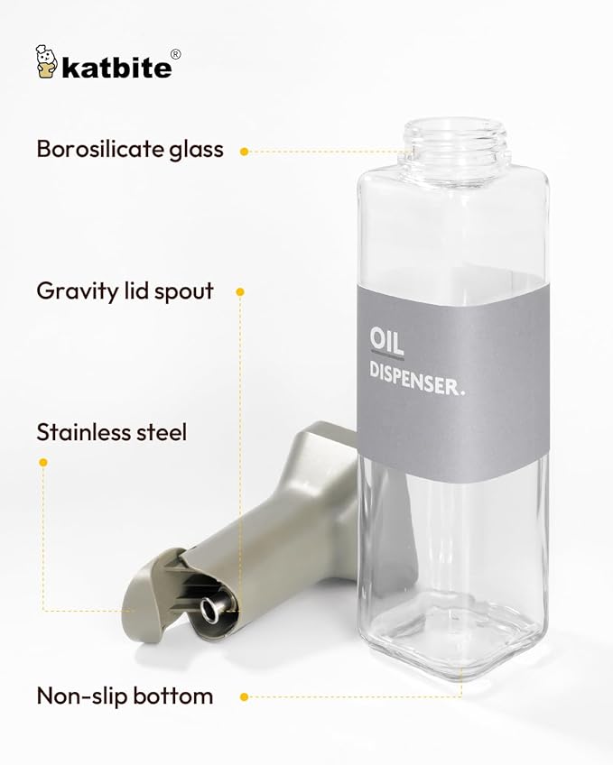 katbite 16oz Glass Olive Oil Dispenser Bottle - Image 5