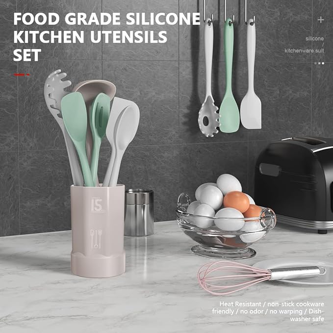 AOTHOD Silicone Cooking Utensils Set - Image 2