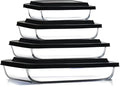 Nestl 8pc Glass Baking Dishes for Oven, Glass Food Storage Containers by Nestl