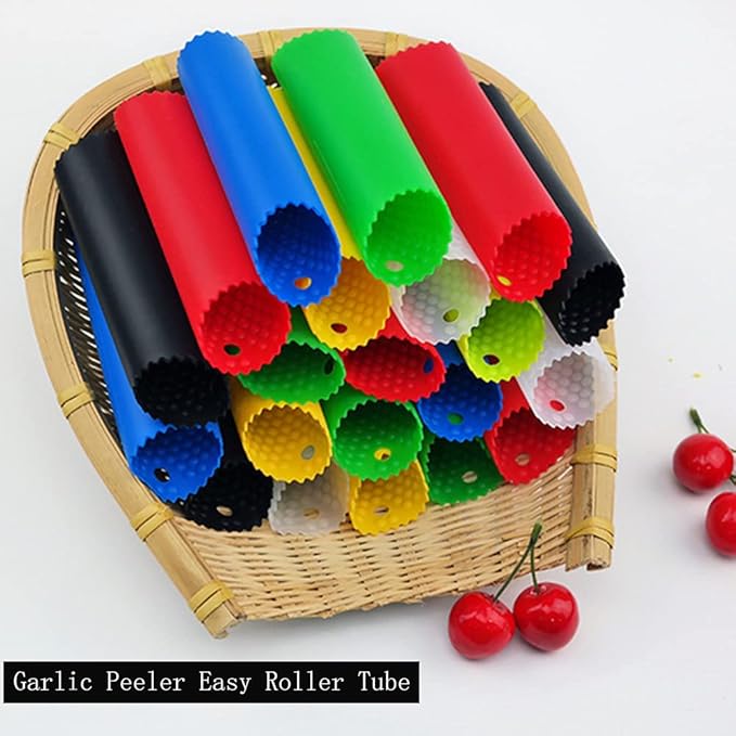 2 Set Silicone Garlic Peeler Easy Roller Tube Useful Garlic Odorfree Kitchen - Image 4