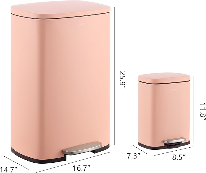 happimess HPM1006G Connor Rectangular 13-Gallon Trash Can - Image 4