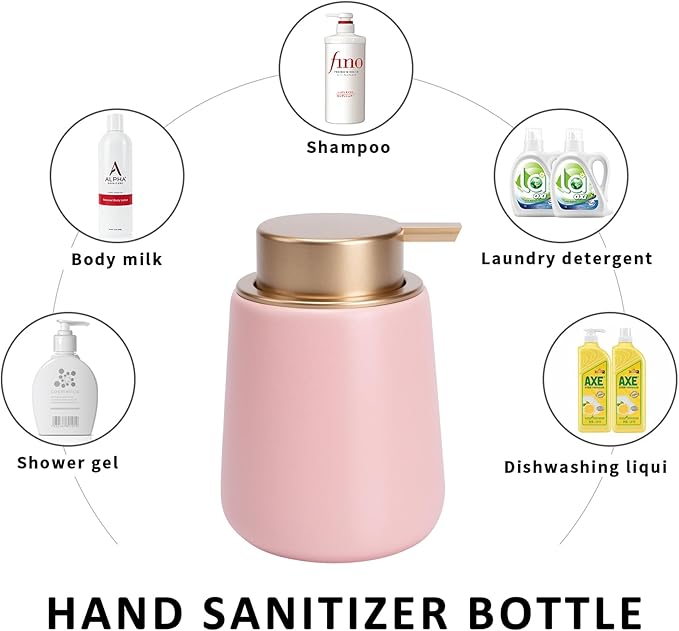 Soap Dispenser Ceramic with Easy-to-Press Pump Hand Lotion Liquid Dispenser - Image 6
