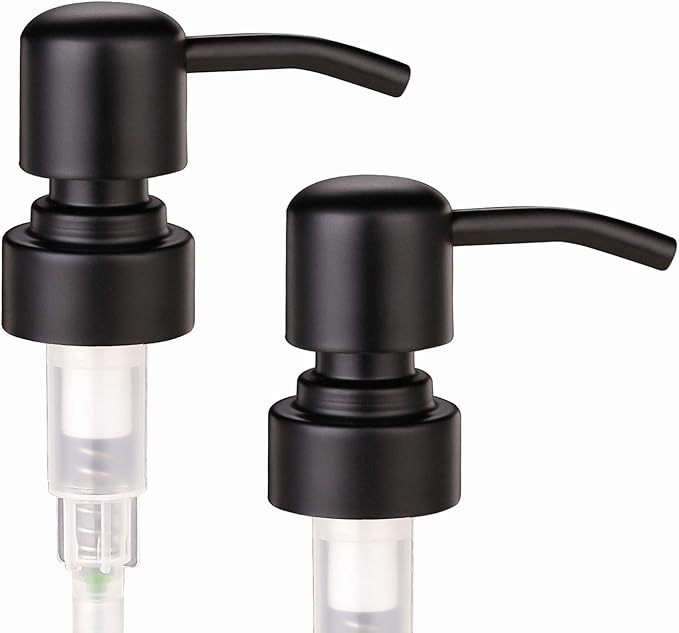 2 Pack Thick Amber Glass Pint Jar Soap Dispenser - Image 5
