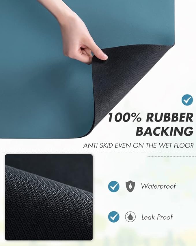 AMOAMI-Coffee Mat Hide Stain Rubber Backed Absorbent Dish Drying Mat - Image 5