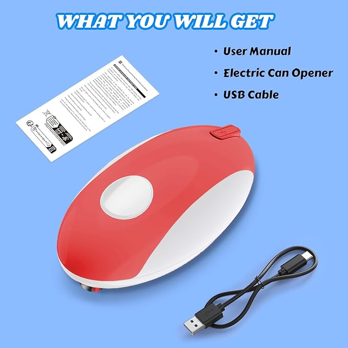 USB Rechargeable Electric Can Opener – Battery Operated, One Touch Automatic - Image 7