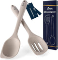 HOTEC Heat Resistant Silicone Cooking Spoon Spatula, Large Kitchen Solid and by Hotec