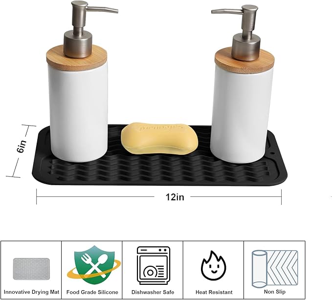 ZLR 2 Pcs Silicone Sponge Holder & Sink Caddy Tray - Image 2