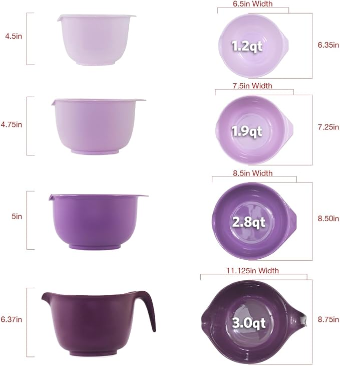 Glad Mixing Bowls with Pour Spout, Dishwasher Safe Kitchen Cooking and Baking - Image 5