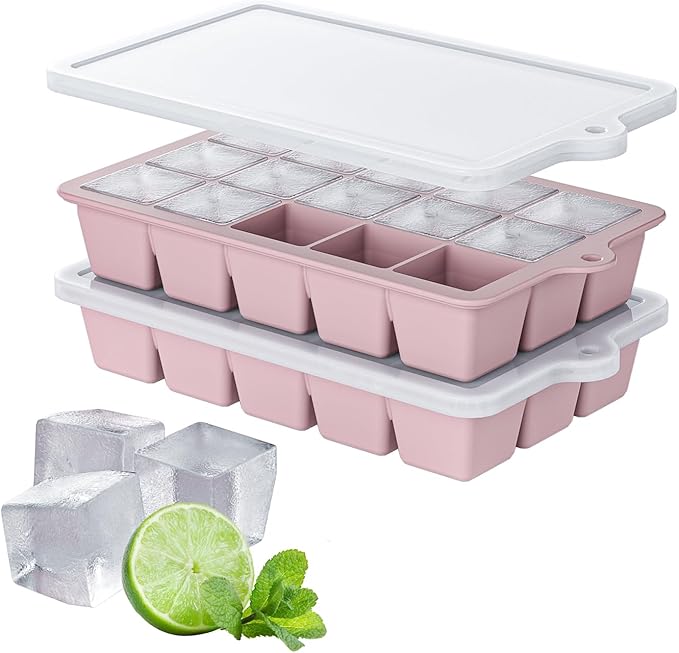 Silicone Ice Cube Tray 2 Pack, HANCELANT Ice Cube Mold, Ice Trays by HANCELANT
