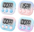 4 Pack Digital Timers, Timer for Kids, Magnetic Back and ON/Off Switch by Rumcnjen