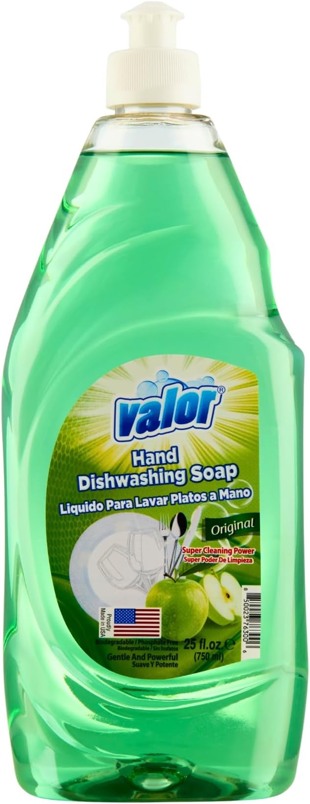 Valor Dishwashing Liquid, 25 fl oz – Dish Soap for Kitchen & Bathroom, Grease-Fighting, Gentle on Hands, Fast Rinse, Eco-Friendly Biodegradable Formula (25 fl oz (Pack of 12), Original)