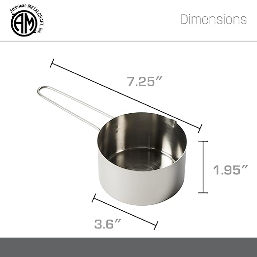 American Metalcraft MCW125 Stainless Steel Measuring Cup, Wire Handle, 1 - Image 4