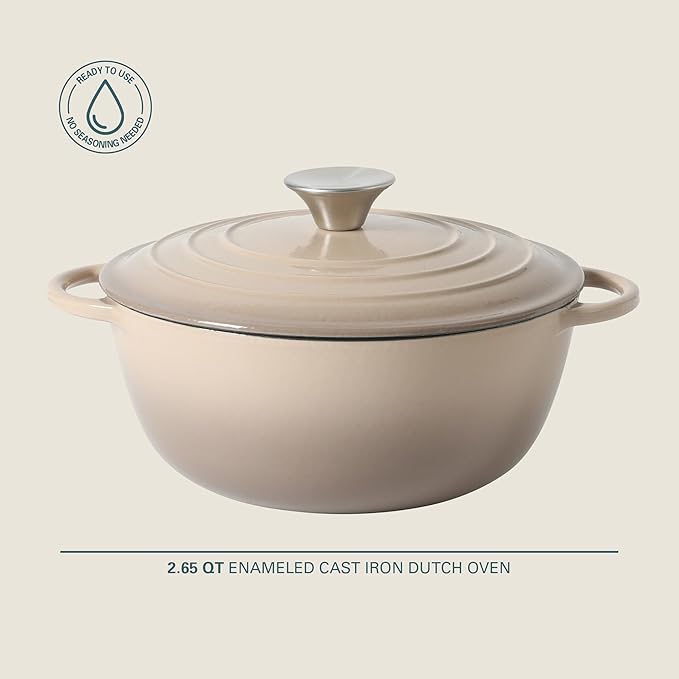 Gibson Home Addlestone 2.65 Qt Enameled Cast Iron Dutch Oven Pot - Image 2