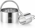 Biscuit Cutter Set with Handle, 3 Piece Stainless Steel Round Cookie Cutter Tool by Vosturdy