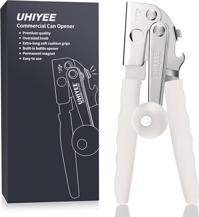 Commercial Can Opener, UHIYEE Hand Crank Can Opener Manual Heavy Duty - Image 8