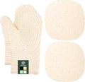 4 Pieces Oven Mitts and Pot Holders of Macaron Color Thickened Non-Slip by M+MIAOYAN