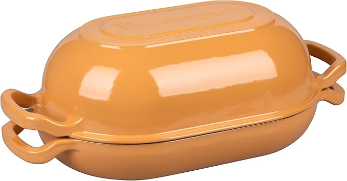 VORRINGARD Enameled Cast Iron Sourdough Bread Oven, Dutch Oven, Loaf Cast Iron - Image 6