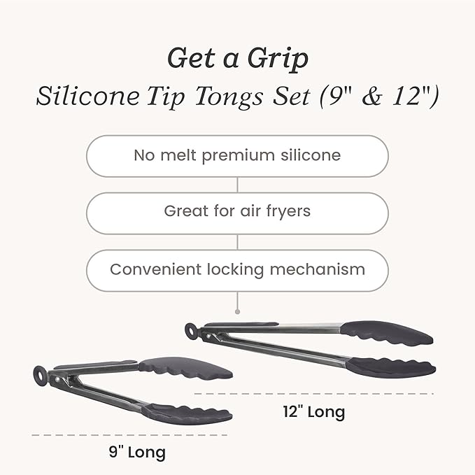 StarPack Premium Silicone Kitchen Tongs Set of 2 - Image 4