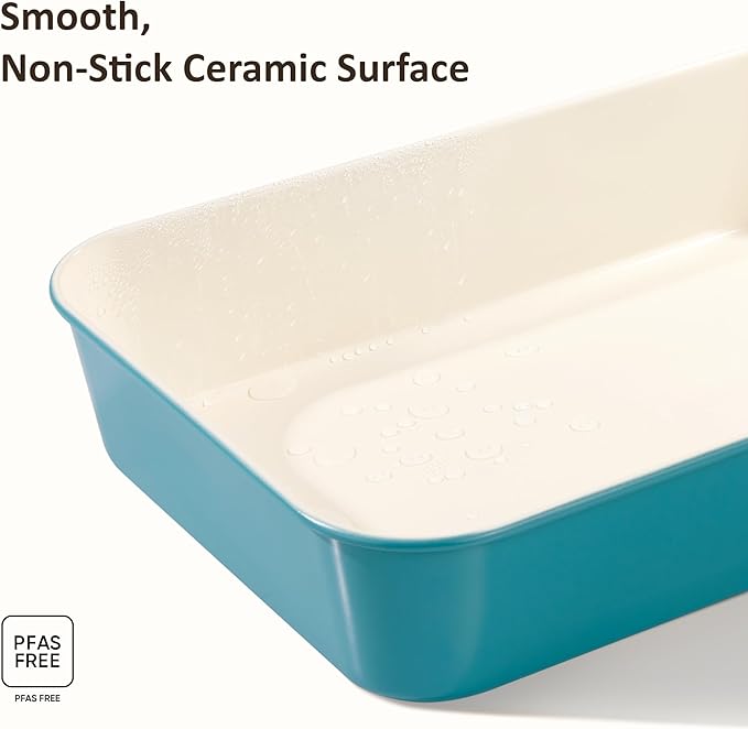 CAROTE 6-Piece Ceramic Baking Pans Set, Aluminized Steel Bakeware Sets - Image 4