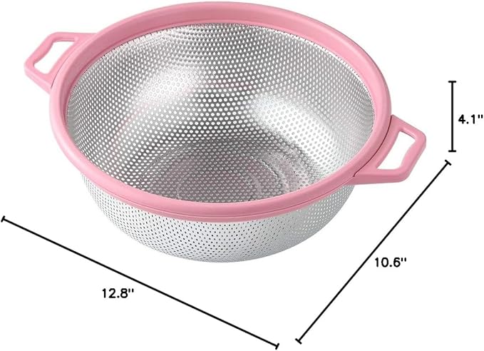 HiramWare Stainless Steel Colander - Image 8