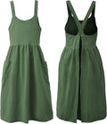 Uaussi Cotton Linen Apron Cross Back Work Apron by Uaussi