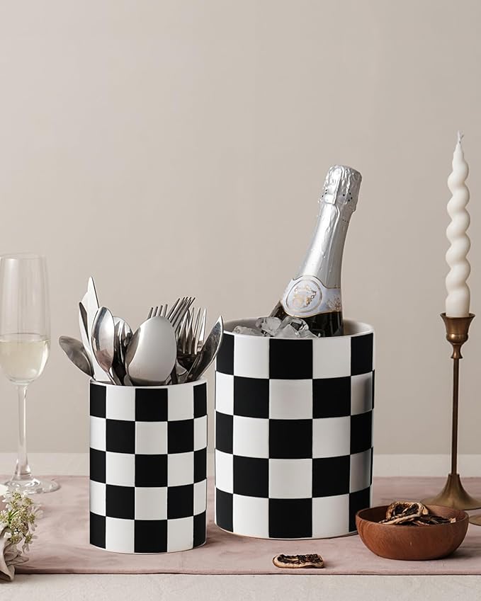 Checkered Kitchen Utensil Holder - Image 9