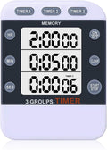 Digital Dual Kitchen Timer for Cooking, 3 Channels Count Down/up Triple Multi by MOSTRUST