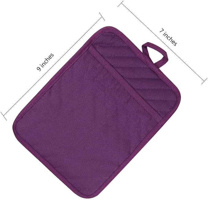 Anyi Pot Holders for Kitchen Heat Resistant, Cotton Hot Pads for Counter Table - Image 7