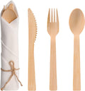 Pre Rolled Napkin and Bamboo Cutlery Set by Aowutus