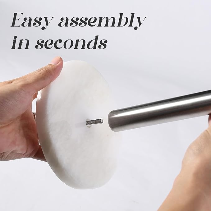 Koville African Genuine Marble Paper Towel Holder Countertop, - Image 7