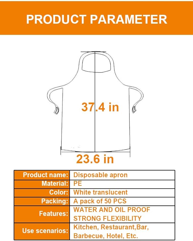 Disposable Aprons, Plastic apron - Image 6