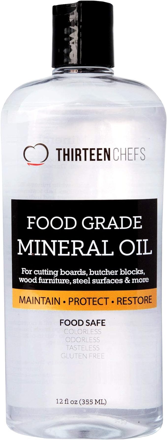 Thirteen Chefs Mineral Oil - 12oz Food Grade Conditioner by ThirteenChefs