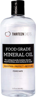 Thirteen Chefs Mineral Oil - 12oz Food Grade Conditioner by ThirteenChefs