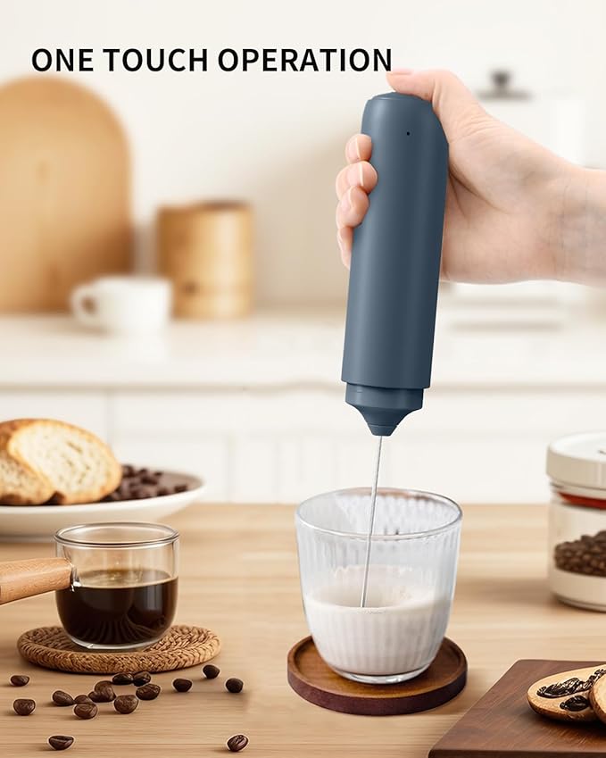 CIRCLE JOY Rechargeable Milk Frother Hanheld, Dual Ring Electric Coffee Frother - Image 6