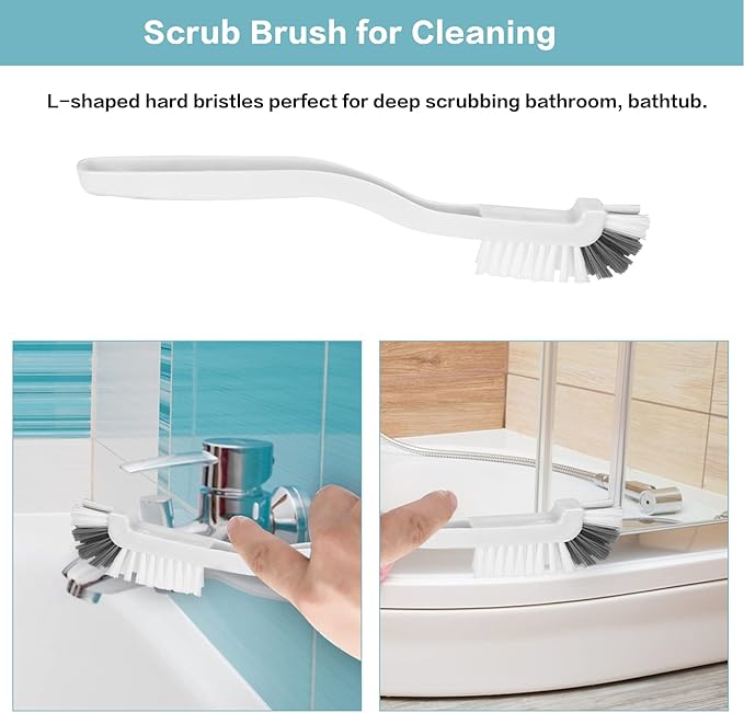 8 Pcs Dish Brush Bottle Bathroom Scrub Brushes Kitchen Cleaning Brush Right - Image 5