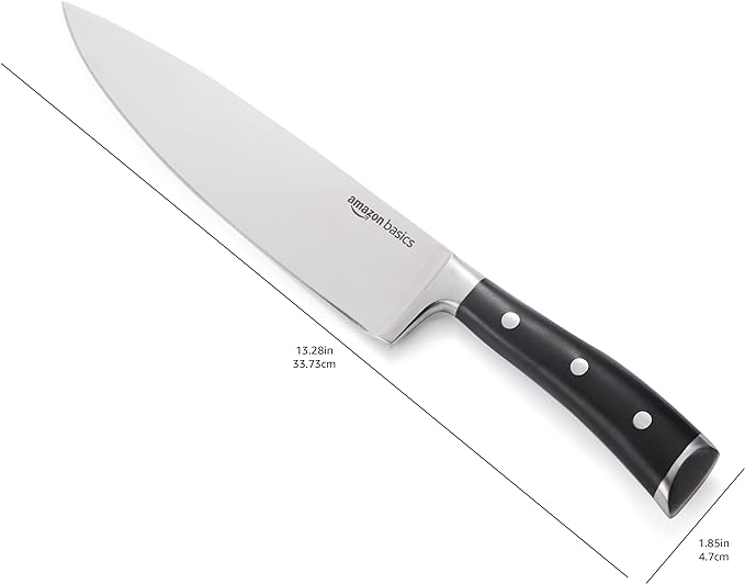 Amazon Basics Classic 8-inch Full Tang High Carbon Stainless Steel Chef's Knife - Image 5