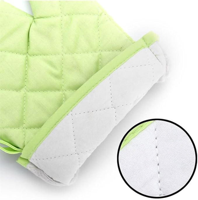 Oven Mitts, Premium Heat Resistant Kitchen Gloves Cotton & Polyester Quilted - Image 2