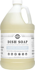 Rustic Strength Natural Dish Soap, Unscented, 64 oz Plastic | Plant-Based Concentrated Formula, Grease Cutting , Greywater and Septic Safe