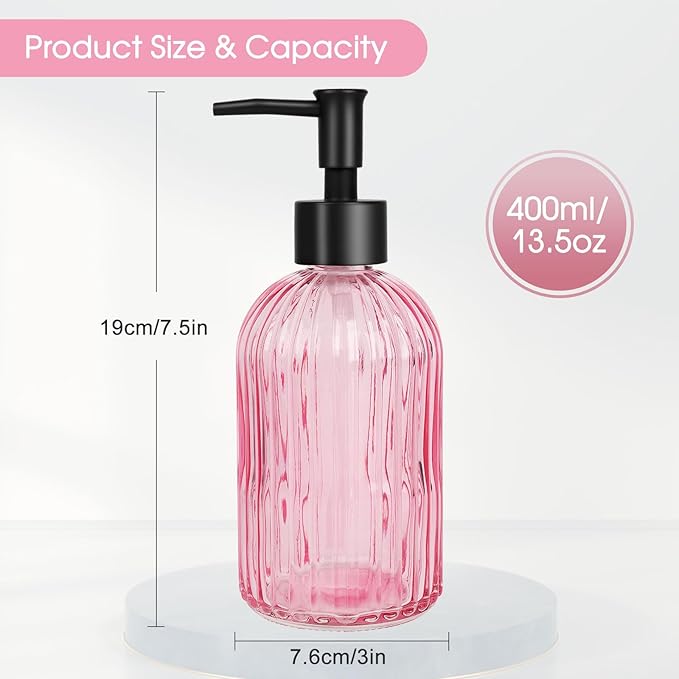Topsky Stripe Glass Soap Dispenser - Image 4